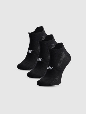 4F Skarpetki treningowe przed kostkę (3-pack) męskie - czarne