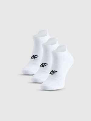 4F Skarpetki treningowe przed kostkę (3-pack) męskie - białe
