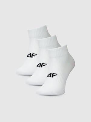 4F Skarpetki casual za kostkę (3-pack) damskie - białe
