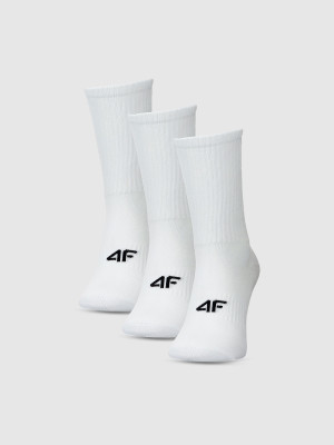 4F Skarpety casual za kostkę (3-pack) damskie - białe