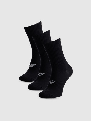 4F Skarpety casual za kostkę (3-pack) damskie - czarne
