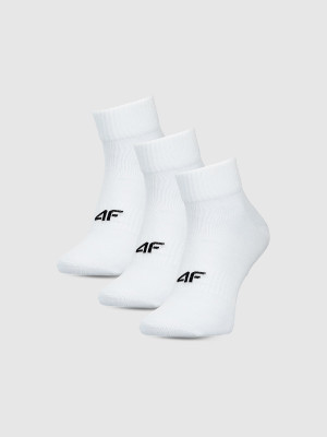 4F Skarpetki casual za kostkę (3-pack) męskie - białe