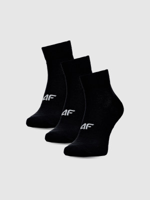 4F Skarpetki casual za kostkę (3-pack) męskie - czarne