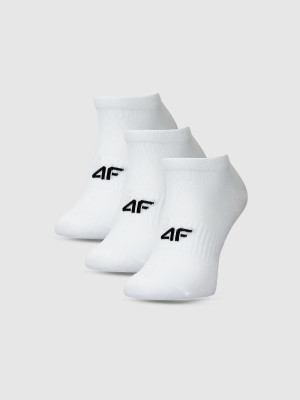 4F Skarpetki casual przed kostkę (3-pack) męskie - białe