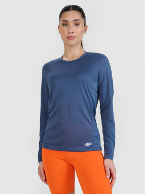 4F Longsleeve do biegania szybkoschnący damski - granatowy