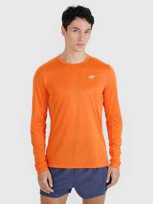 4F Longsleeve do biegania szybkoschnący męski - pomarańczowy