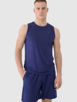 4F Tank top regular szybkoschnący męski - granatowy