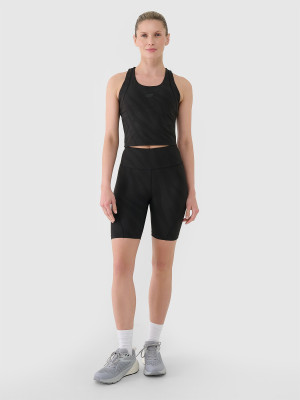 4F Legginsy kolarki treningowe damskie - czarne