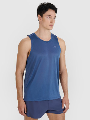 4F Tank top do biegania regular szybkoschnący męski - granatowy