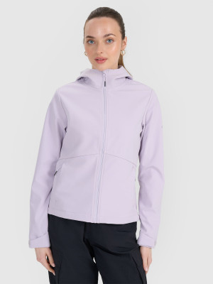 4F Kurtka softshell wiatroodporna membrana 5000 damska - fioletowa