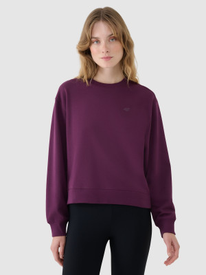 4F Bluza nierozpinana bez kaptura damska - fioletowa