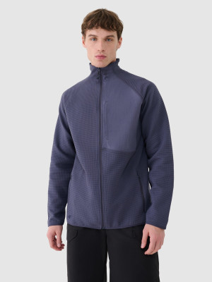 4F Bluza rozpinana bez kaptura męska - denim
