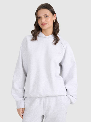 4F Bluza dresowa nierozpinana z kapturem uniseks - szara
