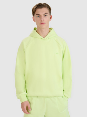 4F Bluza dresowa nierozpinana z kapturem uniseks - zielona