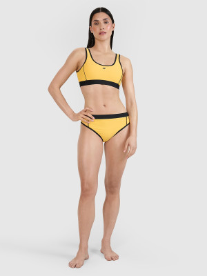 4F Dół od bikini damski - żółty