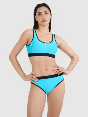 4F Góra od bikini damska - niebieska