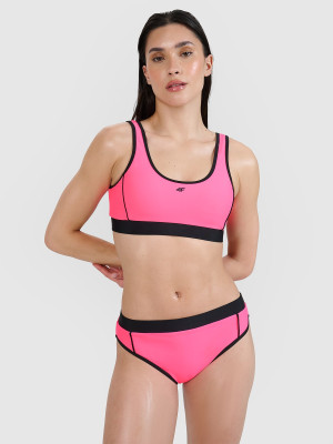 4F Góra od bikini damska - różowa