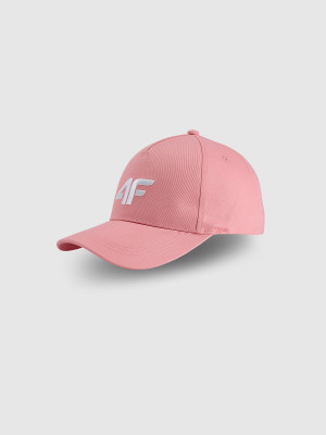 4F Czapka z daszkiem strapback damska - różowa
