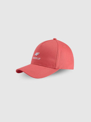 4F Czapka z daszkiem strapback uniseks - różowa