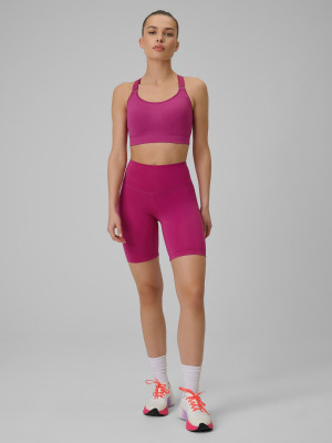 4F Legginsy kolarki treningowe damskie - różowe