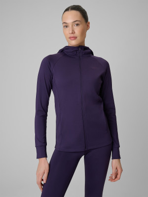 4F Bluza treningowa regular szybkoschnąca damska - fioletowy