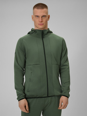 4F Bluza treningowa regular szybkoschnąca męska - khaki