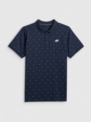 4F Koszulka polo regular męska - granatowa