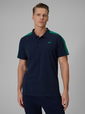 4F Koszulka polo regular męska - granatowa