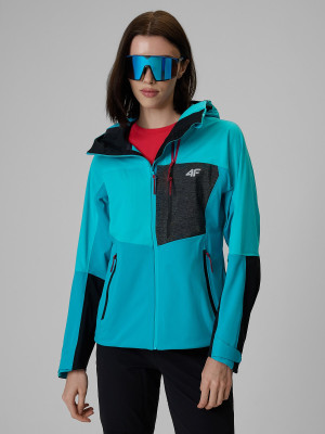 4F Kurtka softshell wiatroodporna 4F PRO membrana 10000 damska - turkusowa