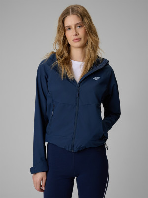 4F Kurtka softshell wiatroodporna membrana 5000 damska - granatowa