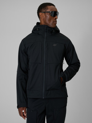 4F Kurtka softshell wiatroodporna membrana 8000 męska - czarna