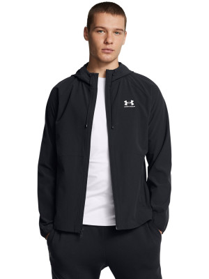Under Armour Kurtka wiatrówka Under Armour Stretch Woven Windbreaker męska - czarna