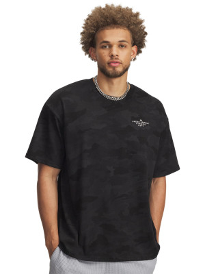 Under Armour T-shirt z nadrukiem Under Armour Athletic Department Printed Heavyweight męski - czarny