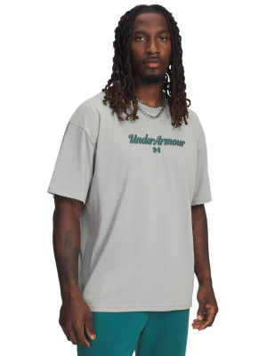 Under Armour T-shirt z nadrukiem Under Armour Heavyweight Wordmark męski - szary