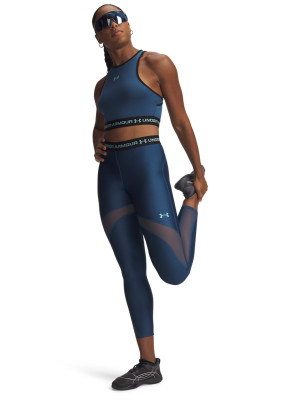 Under Armour Legginsy treningowe Under Armour HeatGear Mesh Legging damskie - niebieskie