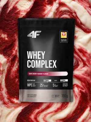 4F WHEY - WPC+WPI+WPH - complex białek serwatkowych (700 g) jogurtowo-wiśniowy