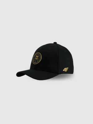 4F Czapka z daszkiem strapback chłopięca 4F JUNIOR x Robert Lewandowski - czarna