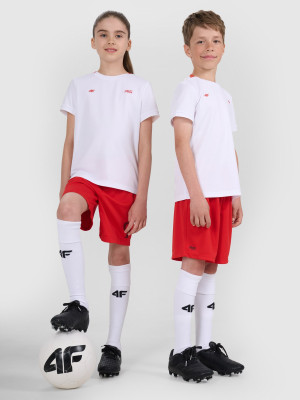 4F Koszulka sportowa dziecięca 4F JUNIOR x Robert Lewandowski - biała