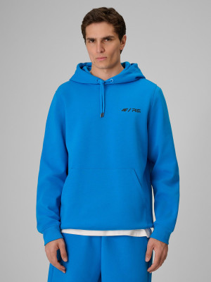 4F Bluza dresowa regular z kapturem męska 4F x Robert Lewandowski - niebieska
