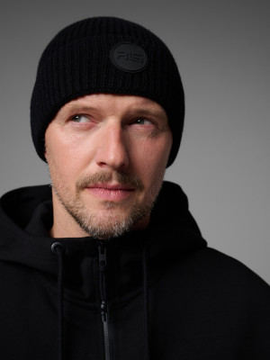 4F Czapka beanie wełniana 4F x Robert Lewandowski - czarna