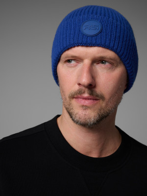 4F Czapka beanie wełniana 4F x Robert Lewandowski - granatowa