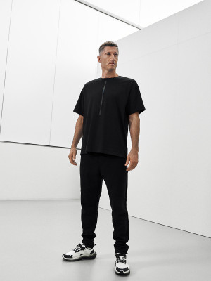 4F T-shirt loose z nadrukiem męski 4F x Robert Lewandowski - czarny