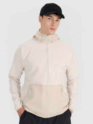 4F Bluza treningowa rozpinana z kapturem męska 4F x Robert Lewandowski - biała