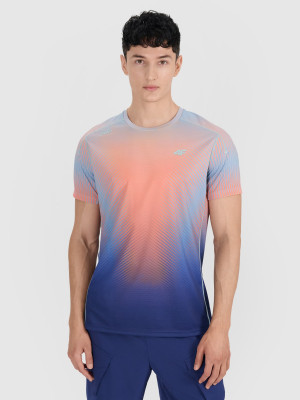 4F T-shirt treningowy regular szybkoschnący męski 4F x Robert Lewandowski - turkusowy