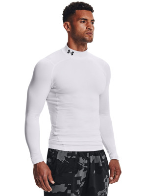 Under Armour Longsleeve treningowy męski Under Armour UA Cg Armour Comp Mock - biały
