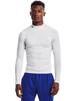 Under Armour Longsleeve treningowy męski UNDER ARMOUR UA HG Armour Comp Mock LS - biały