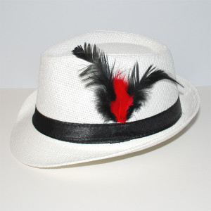 Slipskungen Hatt EVENING vit/svart