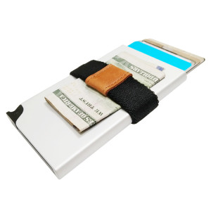 Slipskungen Korthållare Safecard Silver med  band herrklader