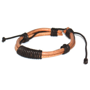 Slipskungen Läderarmband Mark brunt