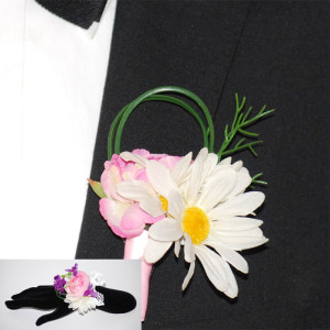 Slipskungen Corsage Prästkrage Rosa Par